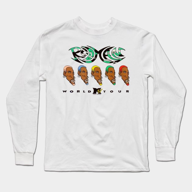 Rodman World Tour - Dennis Rodman Long Sleeve T-Shirt by nicklower